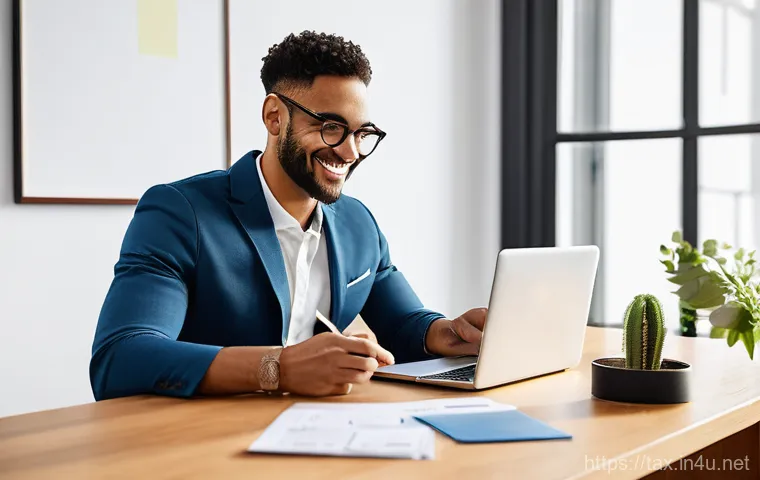 사업체 세무 관리 팁 - **Image Prompt 1: Effortless Business Registration and Financial Clarity** A bright and modern h...