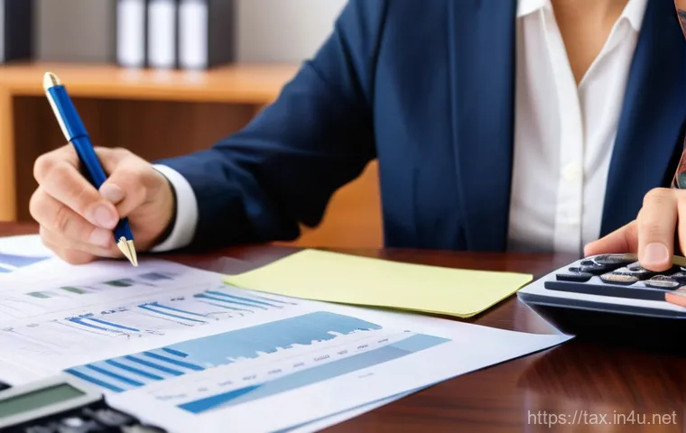 사업체 세무 관리 팁 - **Image Prompt 2: Meticulous Expense Management and Digital Organization** A focused business ow...