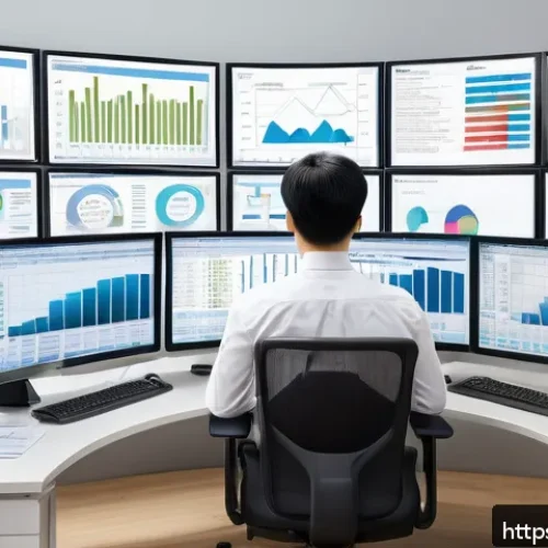 Home 31 프리랜서 세금 계산법 - A detailed and professional office setting showing a freelance worker at a modern desk with multiple...